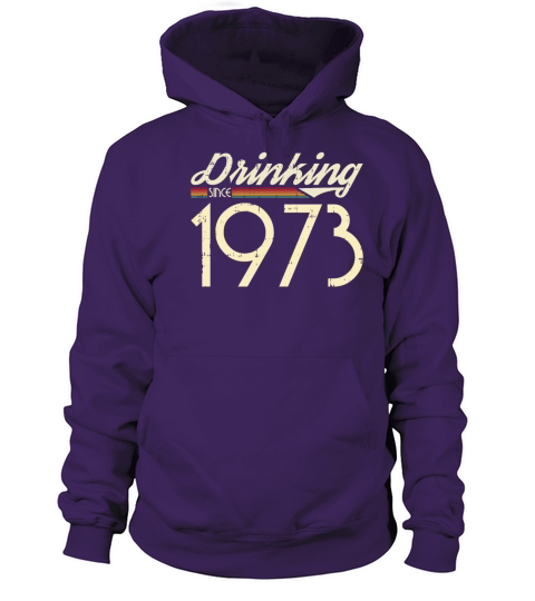 1973 Vintage born in Retro age Birthday gift idea Women's Hoodie