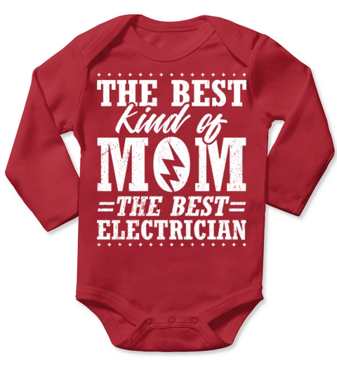 Humor Electrician Design Quote Raises An Electrici Long Sleeve Baby One-Piece