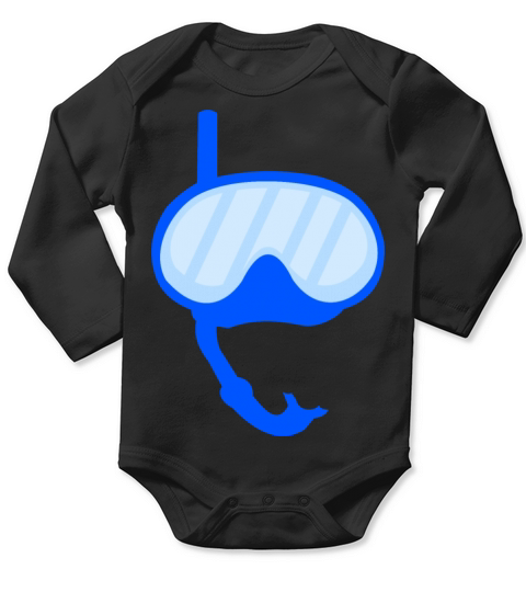 snorkel snorkel divers dive Long Sleeve Baby One-Piece