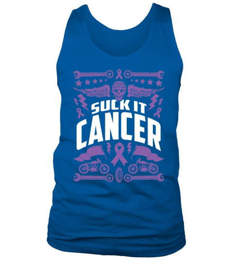 Suck It Cancer Motorcycle Biker Graphic Men's Tank Top