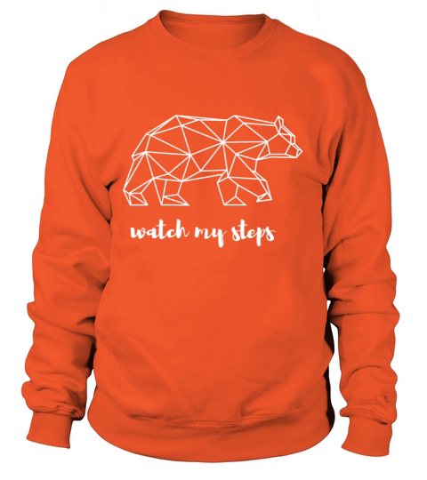 Bear geometrie watch my steps weiss Zeichenflaeche Women's Sweatshirt