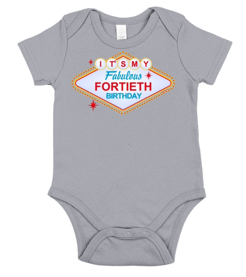 Las Vegas 40th Birthday Short Sleeve Baby One-Piece