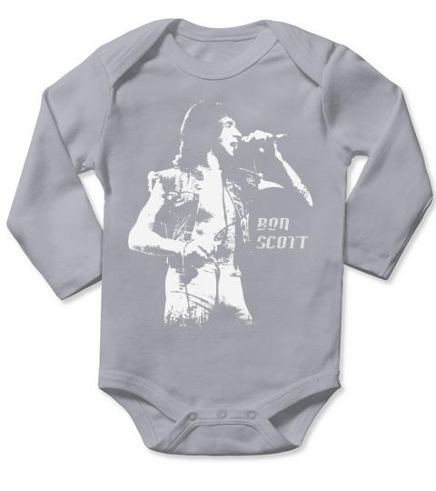 Bon Scott Fan Long Sleeve Baby One-Piece