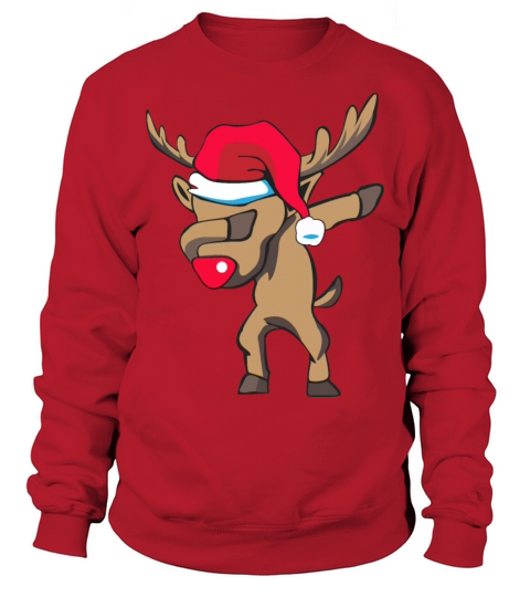 dabbing Rudolph for Christmas as a gift Men's Sweatshirt