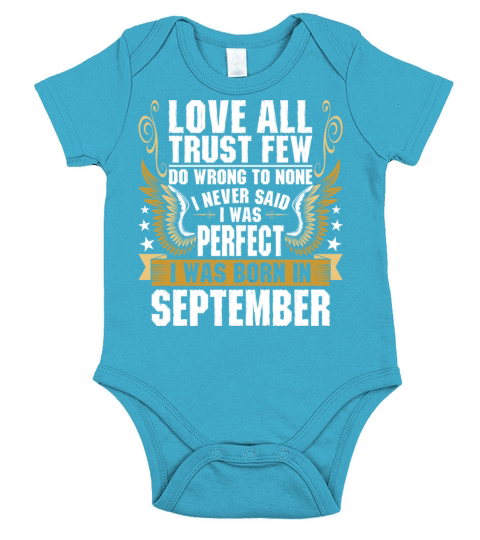I Was Born In September Short Sleeve Baby One-Piece