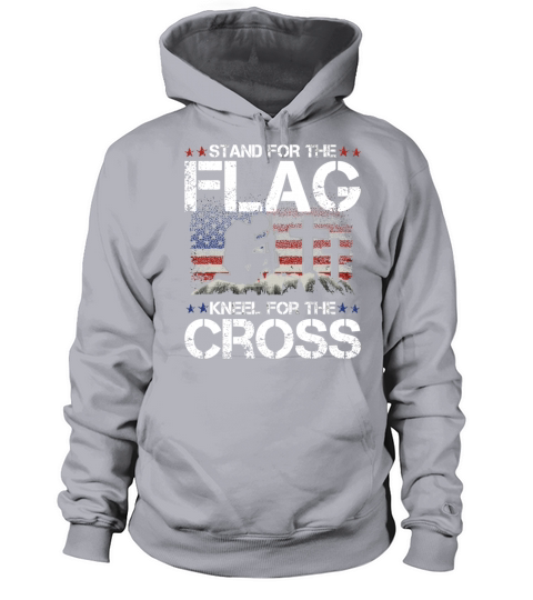 I Stand For The Flag Kneel For The Cross Christian Women's Hoodie