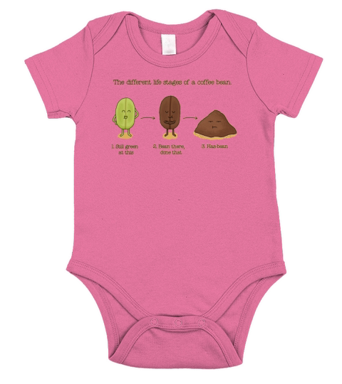 Funny Coffee Bean Life Short Sleeve Baby One-Piece