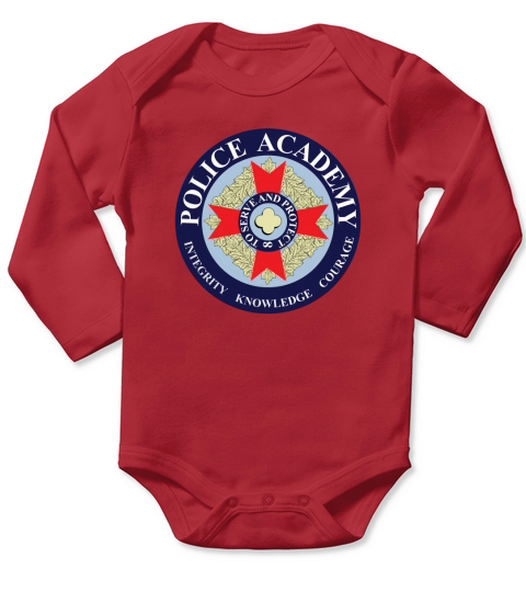 Police Academy Emblem Logo Long Sleeve Baby One-Piece