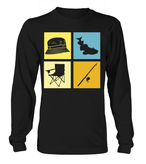 Fishing Hat Fish Fishing Chair Angel Vintage Retro Women's Long Sleeve