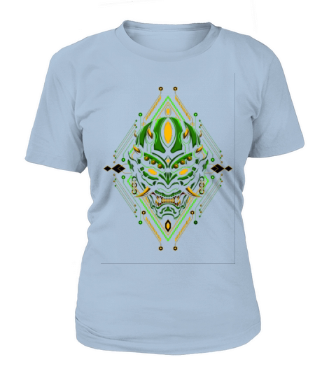 Japanese Ronin demon green with horn Women's T-Shirt