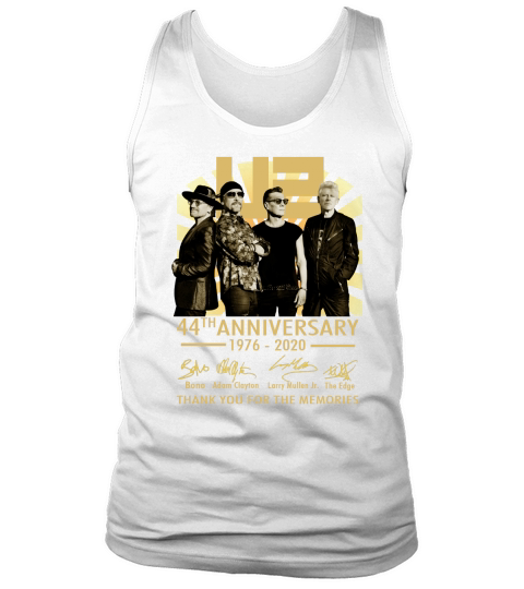 U2 44th anniversary 1976 2020 thank you for the memories signatures Tank Top Unisex