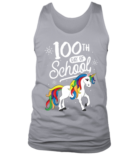 100 Days of School Unicorn TShirt for Girls Men's Tank Top