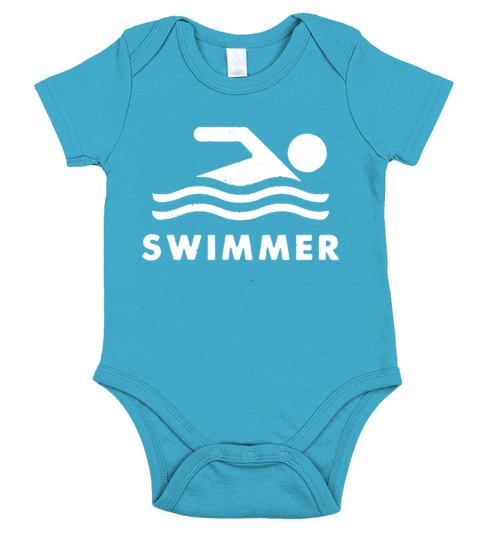 YOUTH KIDS Swimming Swimmer Olympic Swim Team Yout Short Sleeve Baby One-Piece