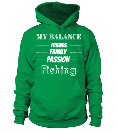 my balance, friends, family, passion fishing gift Women's Hoodie