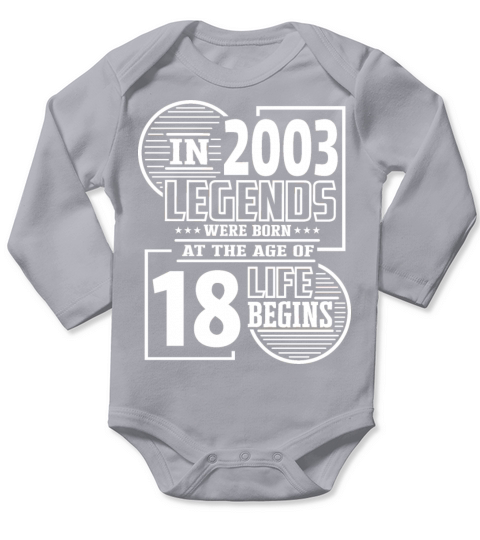 18th birthday gift ideas born in 2003 Long Sleeve Baby One-Piece