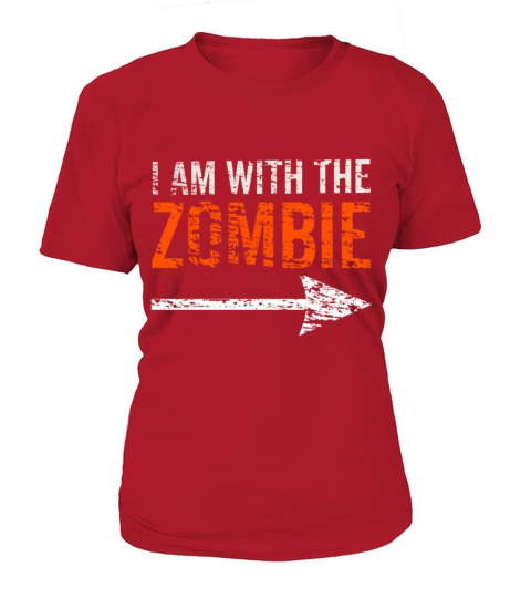 I Am With The Zombie Halloween Group Costumes Women's T-Shirt