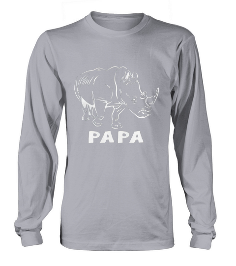 Rhino Papa Rhinoceros for Fathers day gifts Long sleeved Unisex