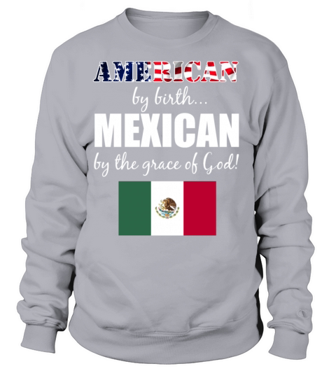 American by Birth Mexican by Grace of God US Flag Women's Sweatshirt