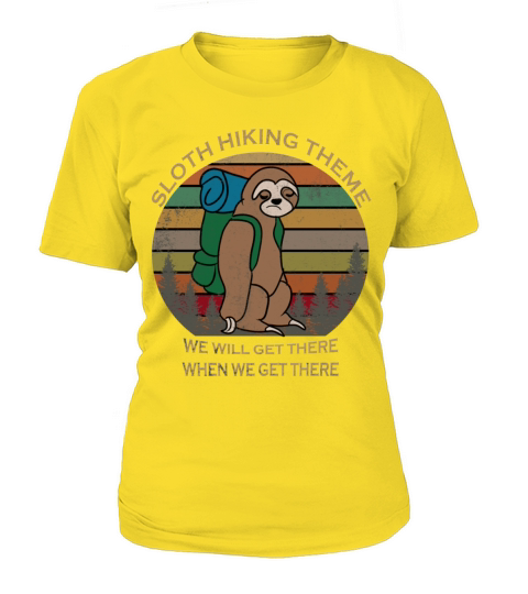 Sloth Lazy Sloths Animal Hiking Theme Gift Women's T-Shirt