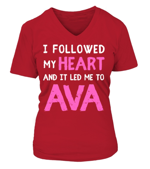NAMED AVA NAME FIRST NAME DAY SAYINGS V-neck T-Shirt Woman