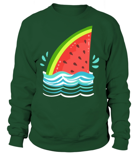 Watermelon Shark Swimming Summer Women's Sweatshirt