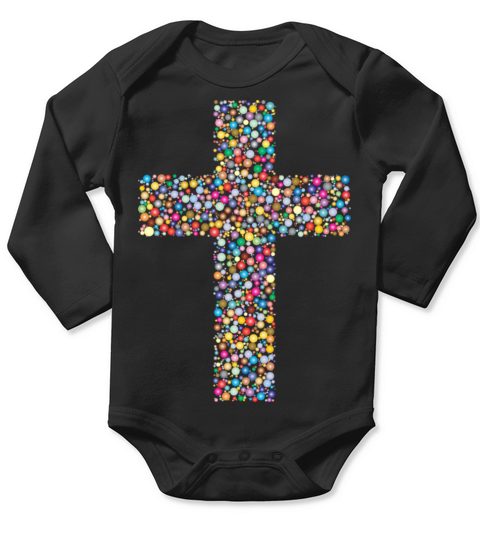 Cross Rainbow Long Sleeve Baby One-Piece