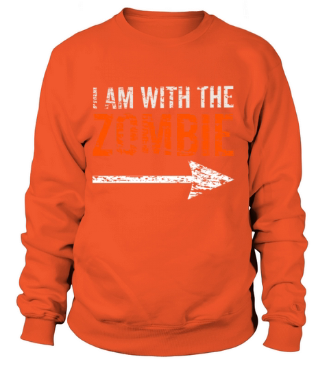 I Am With The Zombie Halloween Group Costumes Women's Sweatshirt