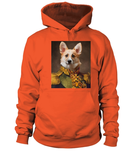 The Colonel Corgi Funny Small Pet Lover Dog Humor Women's Hoodie