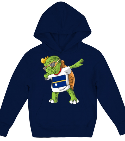 Nauru Dabbing Turtle Kids Hoodie