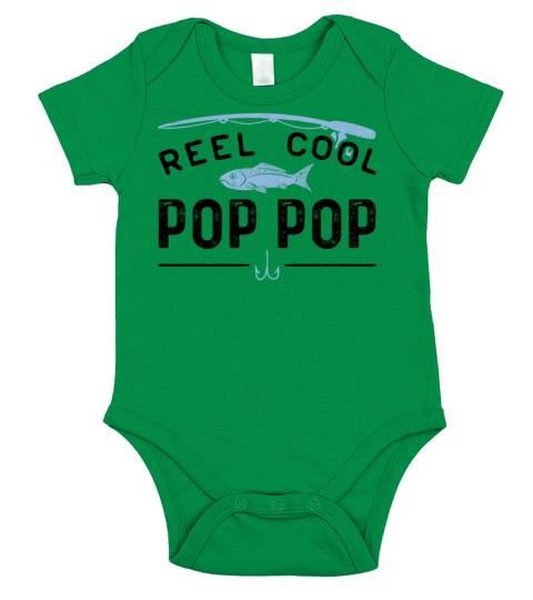Reel Cool Pop Pop - Fishing Grandpabow hunterbow h Short Sleeve Baby One-Piece