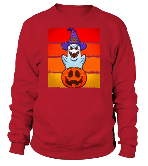 Halloween Ghost Pumpkin Funny scary Men's Sweatshirt