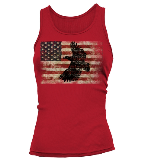 Eagle Vintage American Flag Women's Tank Top
