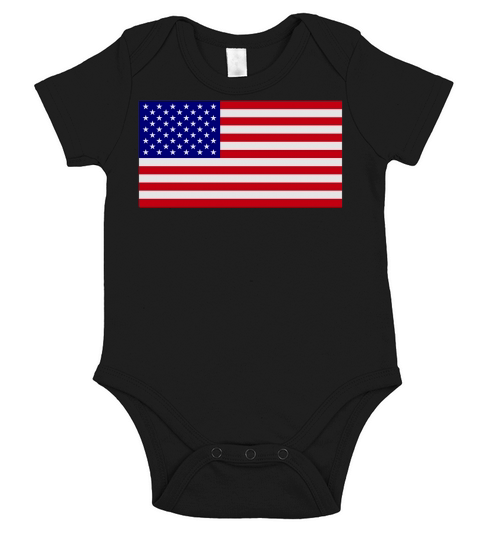 American Flag Short Sleeve Baby One-Piece