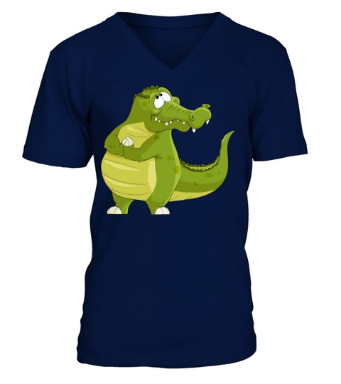 Animal crocodile reptile wildlife fun vector image Men's V-Neck T-shirt