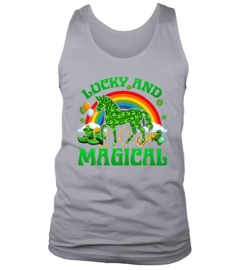 Lucky And Magical Shamrock Unicorn St Patricks Da Tank Top Unisex