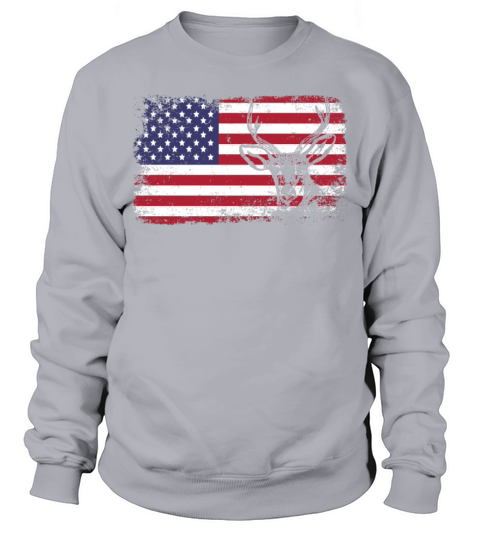 american flag deer Men's Sweatshirt