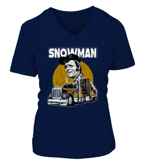 Snowman Smokey Truck Vintage V-neck T-Shirt Woman