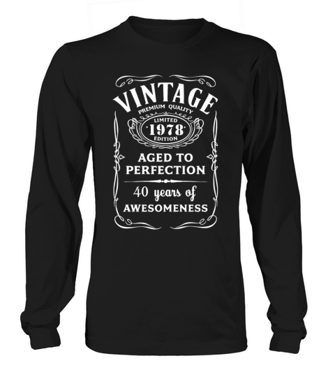 Vintage Limited 1978 Edition 40th Birthday Gift Men's Long Sleeve