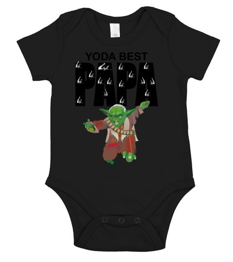Star Wars Yoda Lightsaber Best Dad Fathers Day Short Sleeve Baby One-Piece