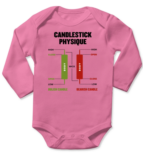 Candlestick Physique Stock Market Day Trader Long Sleeve Baby One-Piece