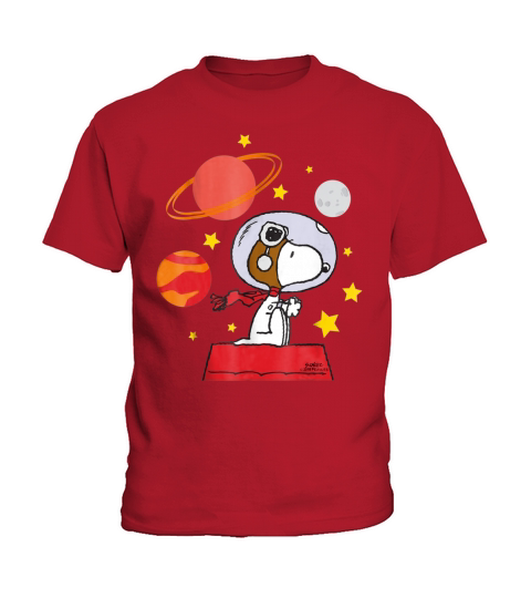 Peanuts Snoopy Space Pilot Mars, Moon And Saturn shirt Kids T-Shirt