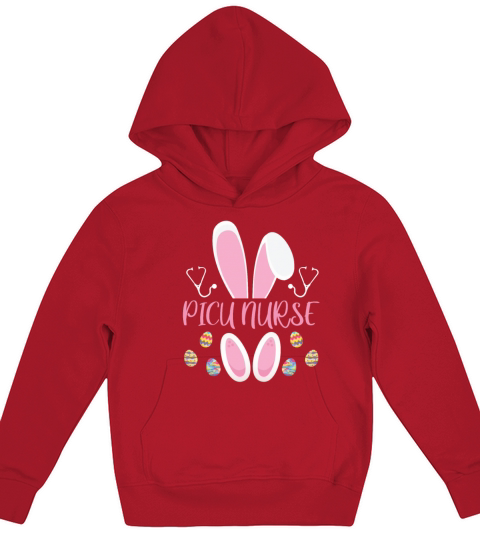 Easter Egg Hunting Rabbit Rn Easter Day Bunny PICU Kids Hoodie