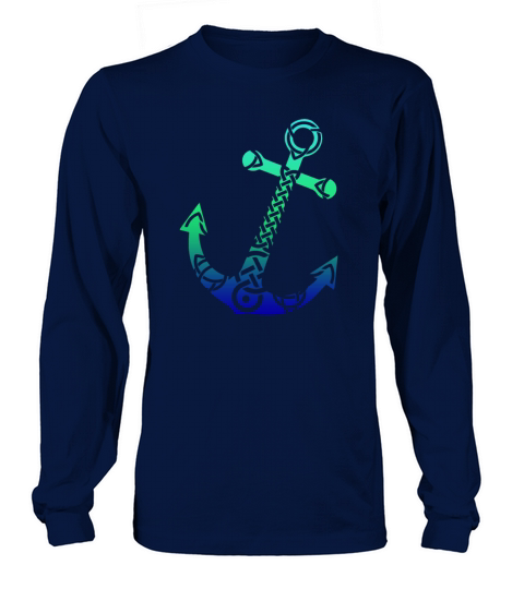 Celtic Symbol Anchor Tribal Tattoo Gift Idea Men's Long Sleeve