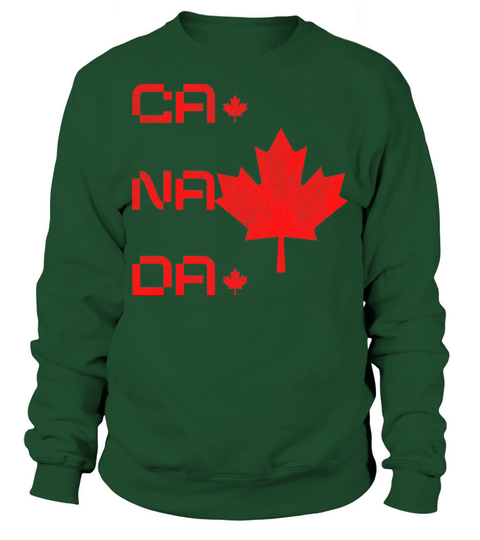 Canada retro text vintage maple leaf t-shirt Men's Sweatshirt