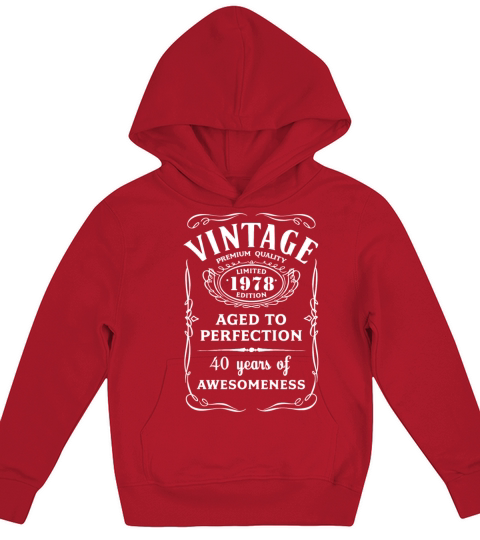 Vintage Limited 1978 Edition 40th Birthday Gift Kids Hoodie