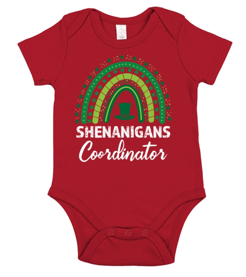 Shenanigans Coordinator Rainbow St Patricks Day Te Short Sleeve Baby One-Piece