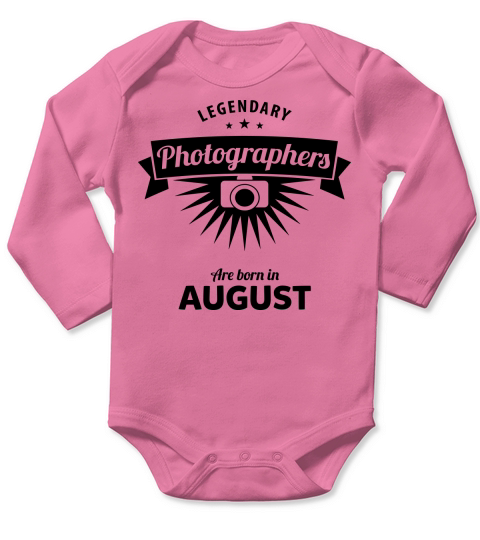 Legendary Photographers are born in August Long Sleeve Baby One-Piece