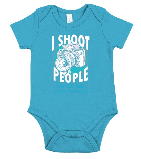 Photographer T-shirt - I shoot people and sometimes cut off Short Sleeve Baby One-Piece