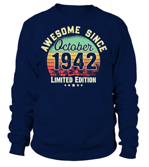 October 1942 79th Year Old Birthday Gift Retro Women's Sweatshirt