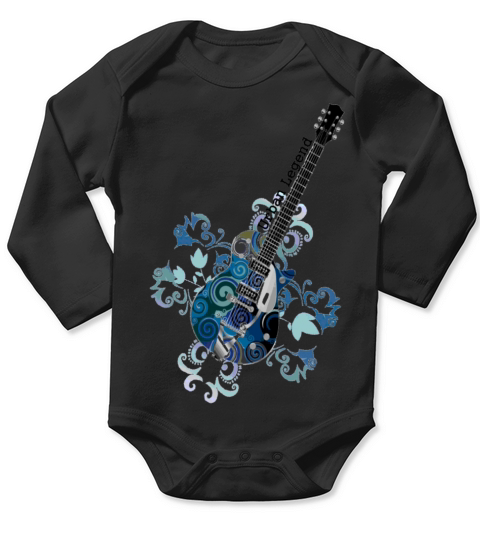 Urban legend Grunge Guitar Large Gif Transparent B Long Sleeve Baby One-Piece